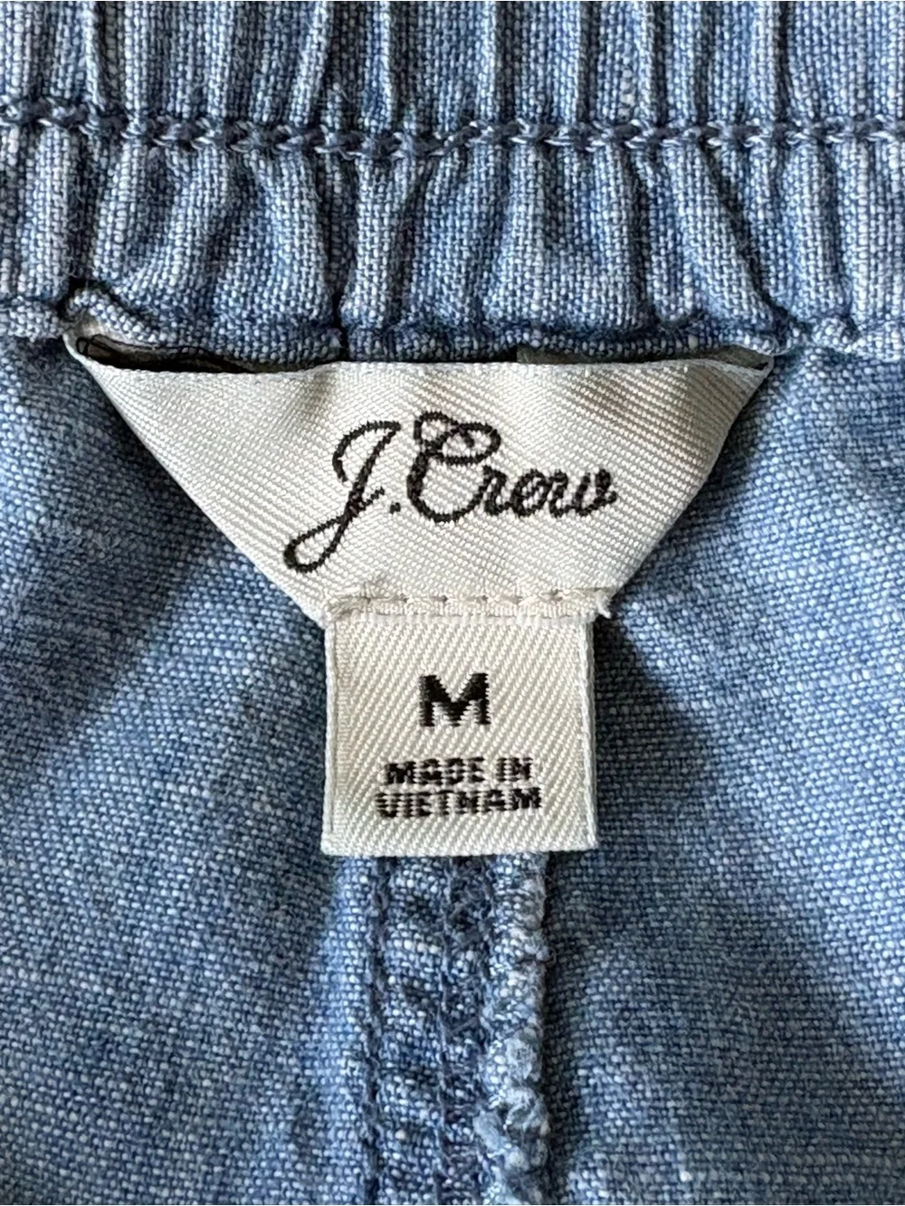 J. Crew Chambray Light Blue Drawstring Shorts